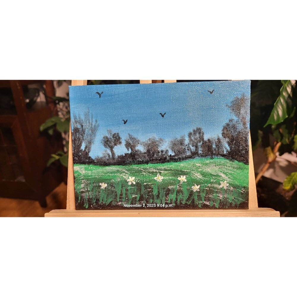 NATUR-5 Custom Nature Painting On Canvas & Signed By "CANNOOVA"